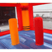 Moonwalk USA 14x14 Happy Face Bounce House Inside View of Pop Ups and Basketball Hoop Features