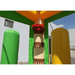 Moonwalk USA 14x14 Palm Tree Bounce House Inside View of Pop Ups and Basketball Hoop