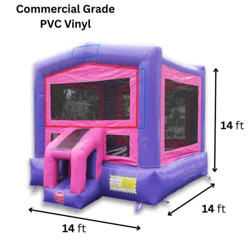 Moonwalk USA Pink Module Bouncer B-313 14x14 pink bounce house specifications