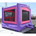 Moonwalk USA 14x14 Pink Module Bounce House Rear Left View with Blower Attached