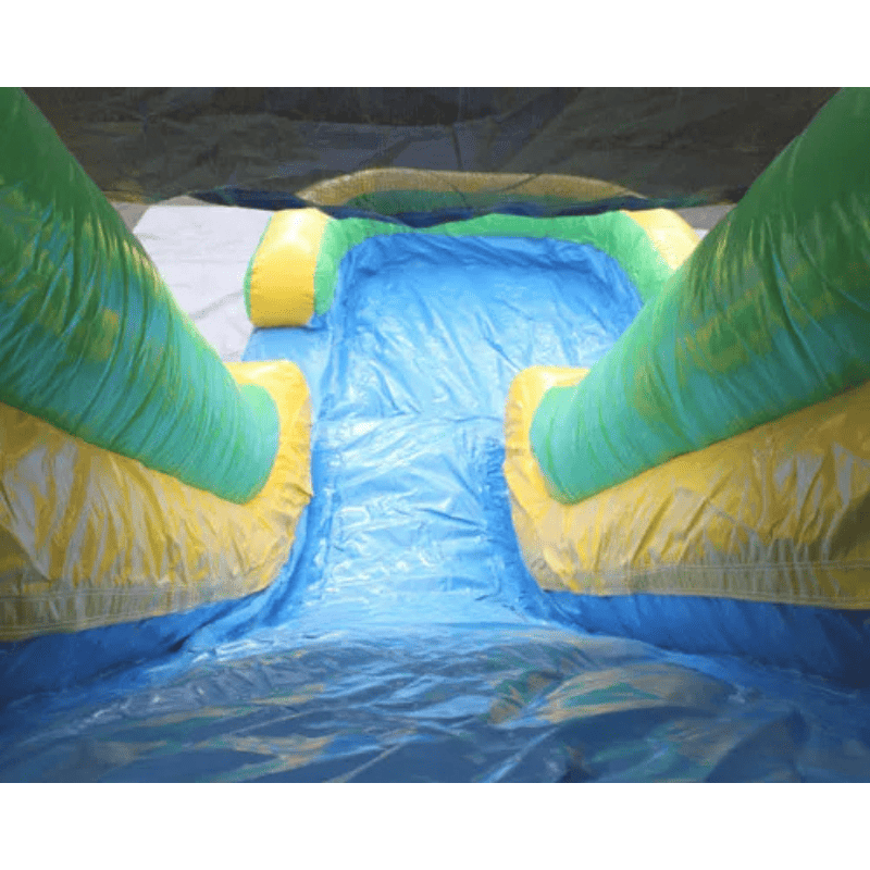 Moonwalk USA 15ft Green Inflatable Water Slide Wet/Dry Slide View