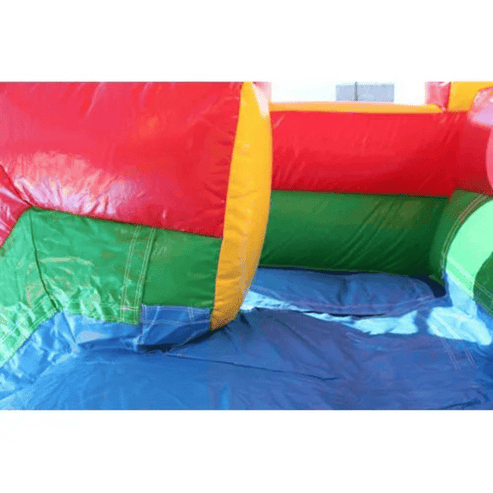Moonwalk USA 16ft Rainbow Inflatable Water Slide W-219 slide lane and rainbow colorway detail