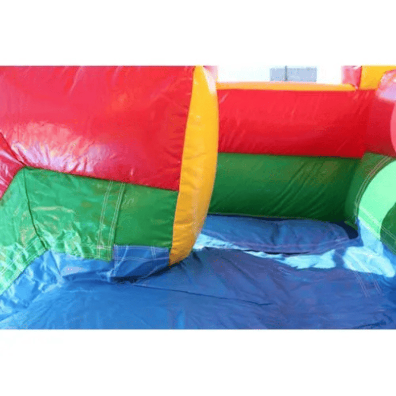 Moonwalk USA 16ft Rainbow Inflatable Water Slide Wet/Dry Top of Slide Seating Platform