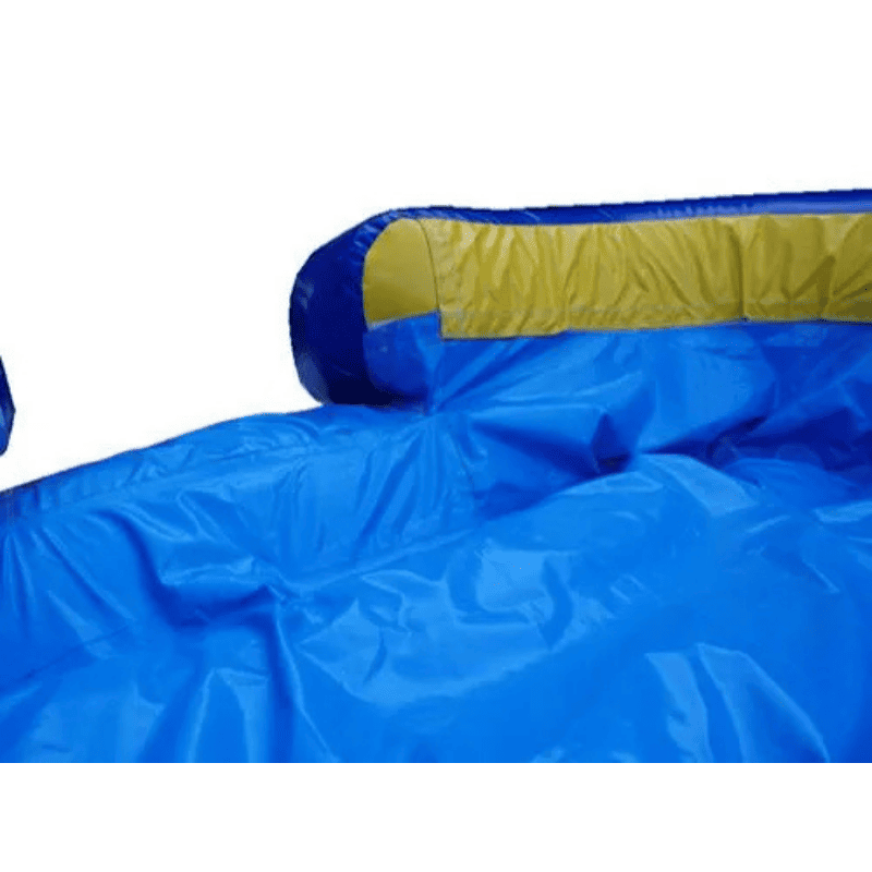 Moonwalk USA 18ft Blue Inflatable Water Slide Wet/Dry Pool Material Close Up View