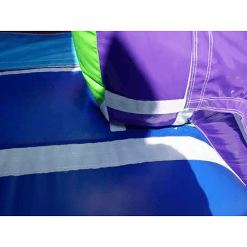 Moonwalk USA 18ft Blue Inflatable Water Slide W-238 vinyl construction and stitching detail