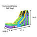 Moonwalk USA 18ft Green Double Dip Inflatable Water Slide Wet/Dry Dimensions and Commercial Vinyl Specifications