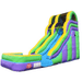 Moonwalk USA 18ft Green Double Dip Inflatable Water Slide Wet/Dry Front Left View