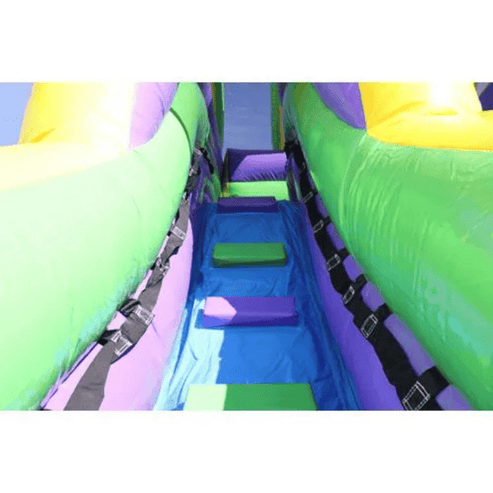 Moonwalk USA 18ft Green Double Dip Inflatable Water Slide W-262 vinyl construction ladder detail