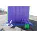 Moonwalk USA 18ft Green Double Dip Inflatable Water Slide Wet/Dry Rear View with Blower Attached