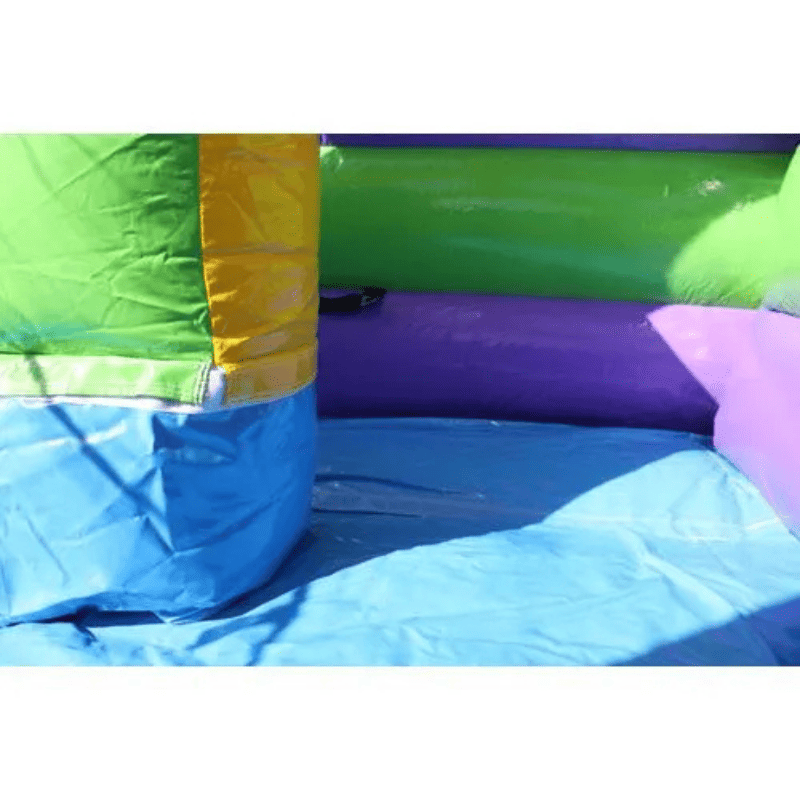 Moonwalk USA 18ft Green Double Dip Inflatable Water Slide Wet/Dry Top of Slide Seating Platform