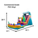 Moonwalk USA 18ft Surf Inflatable Water Slide with Removable Pool Dimensions and Commercial Grade Vinyl