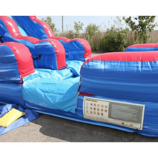 Moonwalk USA 18ft Tsunami Inflatable Water Slide W-066 construction and vinyl safety rules