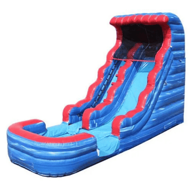 Moonwalk USA 18ft Tsunami Inflatable Water Slide Wet/Dry Front Left View