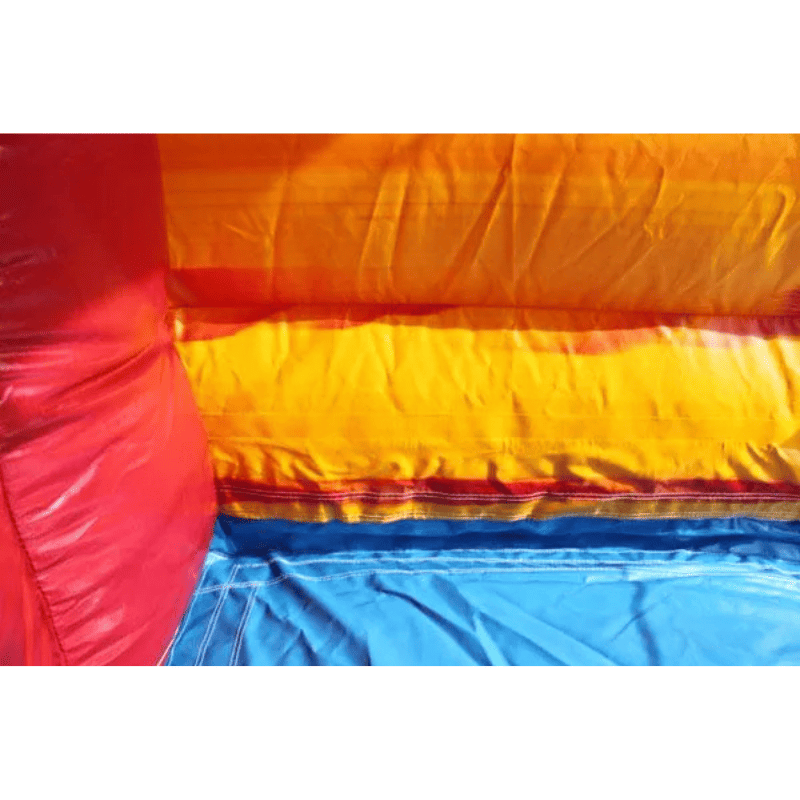 Moonwalk USA 18ft Volcano Inflatable Water Slide Wet/Dry Construction Material Seam Close View