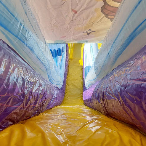 Moonwalk USA 19ft Dual Lane Ice Cream Water Slide with Removable Pool Slide View