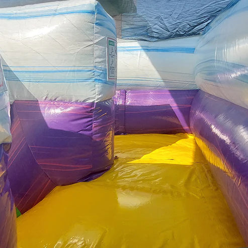 Moonwalk USA 19ft Dual Lane Ice Cream Water Slide with Removable Pool Top of Slide View