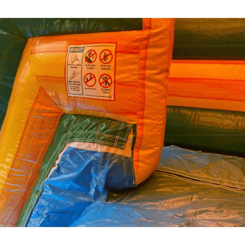 Moonwalk USA 19ft Fiesta Rapid Inflatable Water Slide W-047 vinyl construction and wave curl seam detail