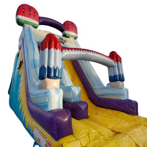 Moonwalk USA 19ft Ice Cream Inflatable Water Slide Wet/Dry Arch Design View