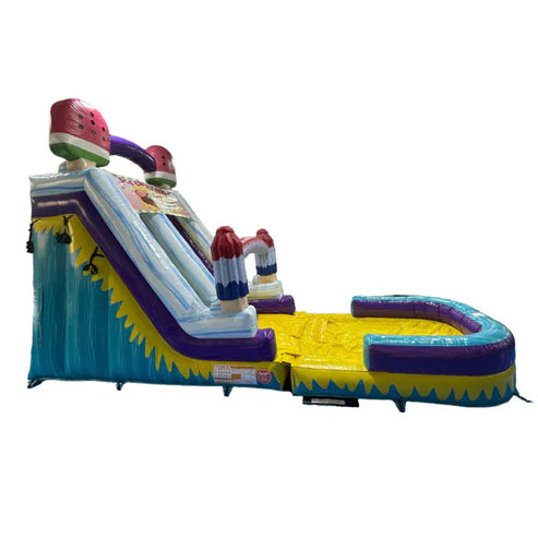Moonwalk USA 19ft Ice Cream Inflatable Water Slide Wet/Dry Side View
