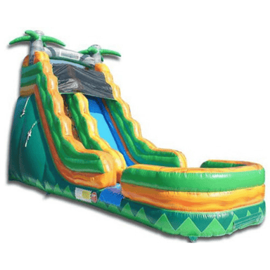 Moonwalk USA 19ft Palm Tree Inflatable Water Slide Wet/Dry Front Right View