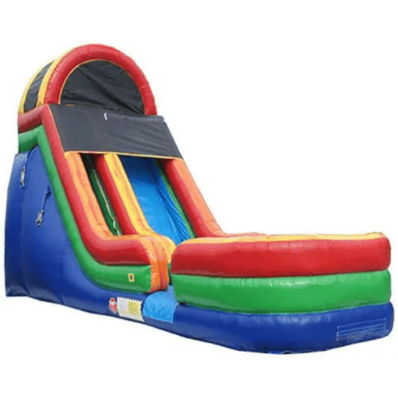 Moonwalk USA 19ft Rainbow Inflatable Water Slide Wet/Dry Front Right View