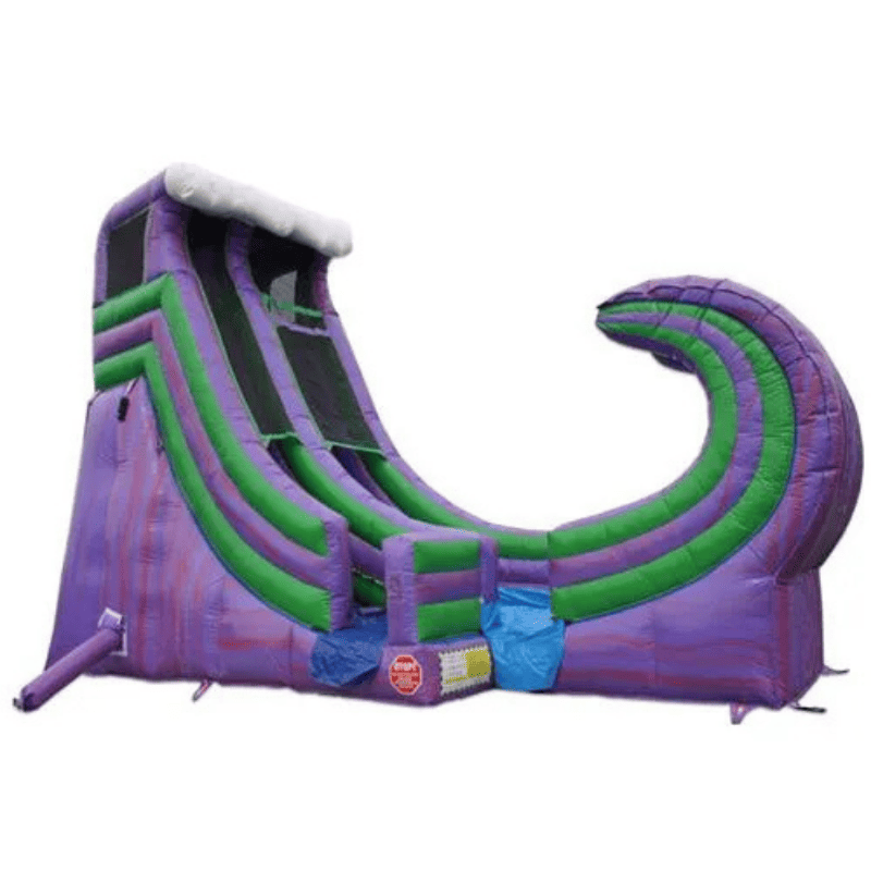 Moonwalk USA 19ft Rapid Inflatable Water Slide Wet/Dry Side View