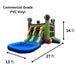 Moonwalk USA 2-Lane Balloon Combo Bounce House Dimensions and Commercial Grade Vinyl Specifications