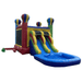 Moonwalk USA 2-Lane Balloon Combo Bounce House Side Detachable Pool View with Blower Attached