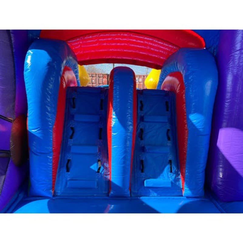 Moonwalk USA 2-Lane Ferris Wheel Combo Bounce House Wet/Dry Dual Ladder to Slide