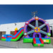 Moonwalk USA 2-Lane Ferris Wheel Combo Bounce House Wet/Dry Front View on Tarp