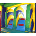 Moonwalk USA 2-Lane Green and Blue Combo Bounce House Dual Ladder View