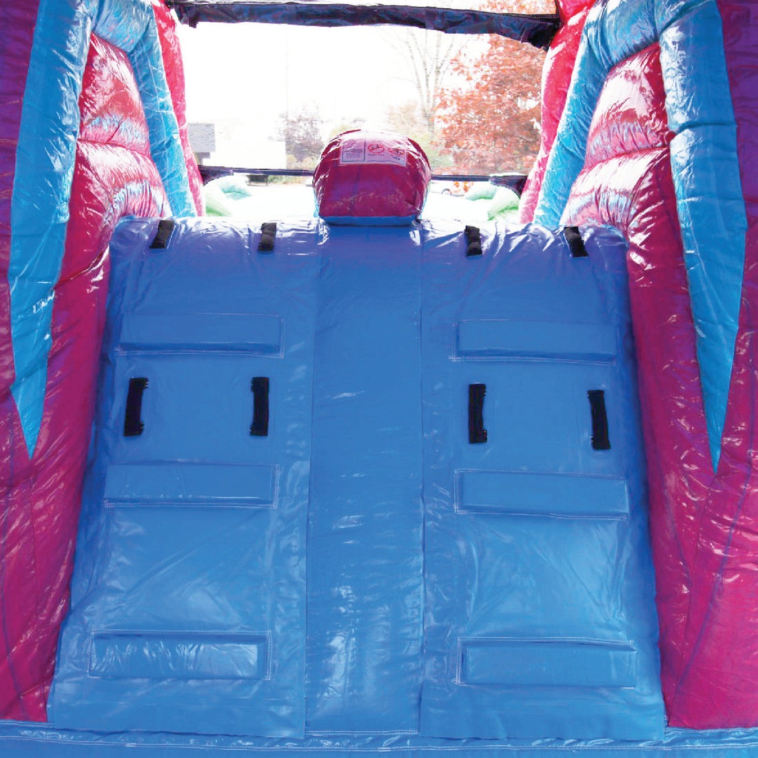 Moonwalk USA 2-Lane Life Is Good Combo Bounce House Wet/Dry Dual Ladder to Slide View