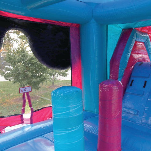 Moonwalk USA 2-Lane Life Is Good Combo Bounce House Wet/Dry Inside Pop Ups and Exit View