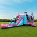 Moonwalk USA 2-Lane Life Is Good Combo Bounce House Wet/Dry Outside View