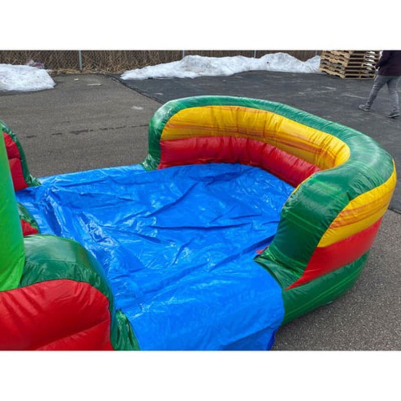 Moonwalk USA 2-Lane Palm Tree Combo Bounce House Wet/Dry Front Right View