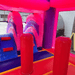 Moonwalk USA 2-Lane Pink Castle Combo Bounce House Pop Ups and Dual Ladder Inside View