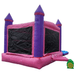 Moonwalk USA 2-Lane Pink Castle Combo Bounce House Rear View with Blower Attached