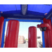 Moonwalk USA 2-Lane Red and Blue Combo Bounce House Pop Ups and Basketball Hoop Features Inside