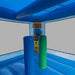 Moonwalk USA 2-Lane Tiki Combo Bounce House Wet/Dry Inside Pop Ups and Basketball Hoop View