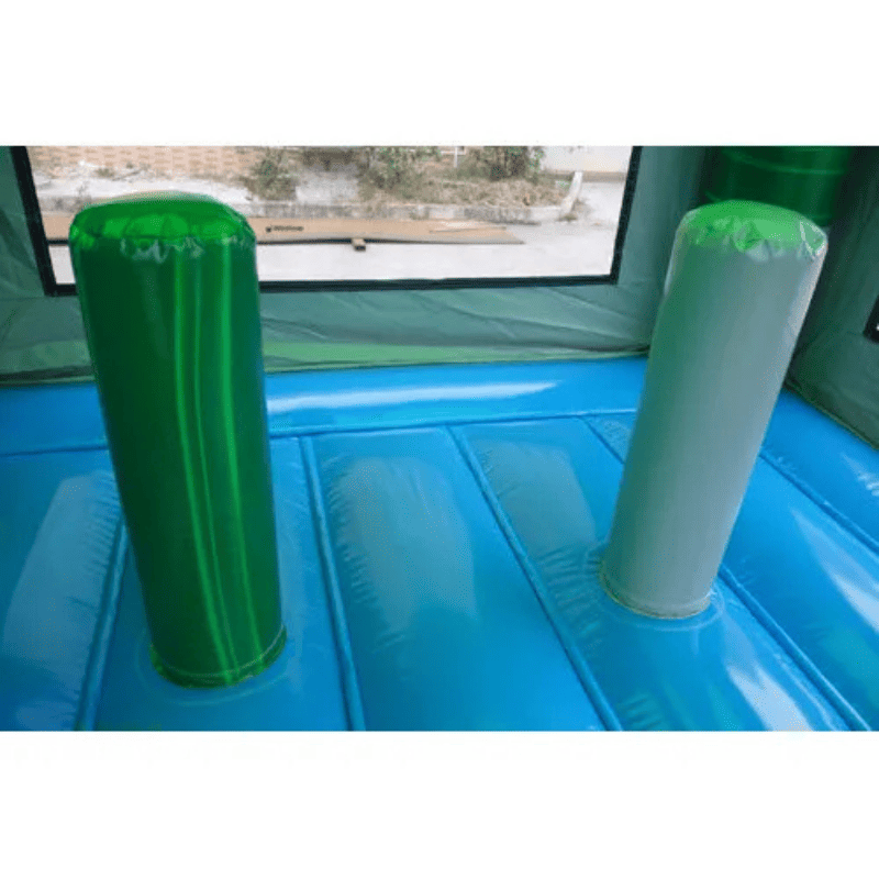 Moonwalk USA 2-Lane Toxic Combo Bounce House Wet/Dry Pop Up Features Inside
