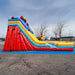Moonwalk USA 20ft Dual Lane Sunrise Inflatable Water Slide Wet/Dry Side View Outside with Tarp