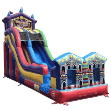 Moonwalk USA 21ft Carnival Inflatable Water Slide Wet/Dry Front Right View