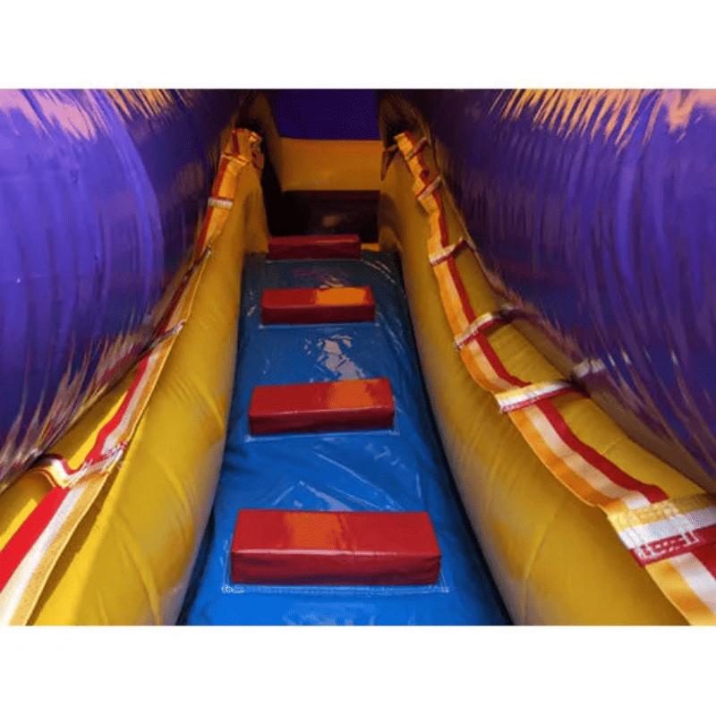 Moonwalk USA 21ft Carnival Inflatable Water Slide Wet/Dry Ladder View with Side Safety Holds