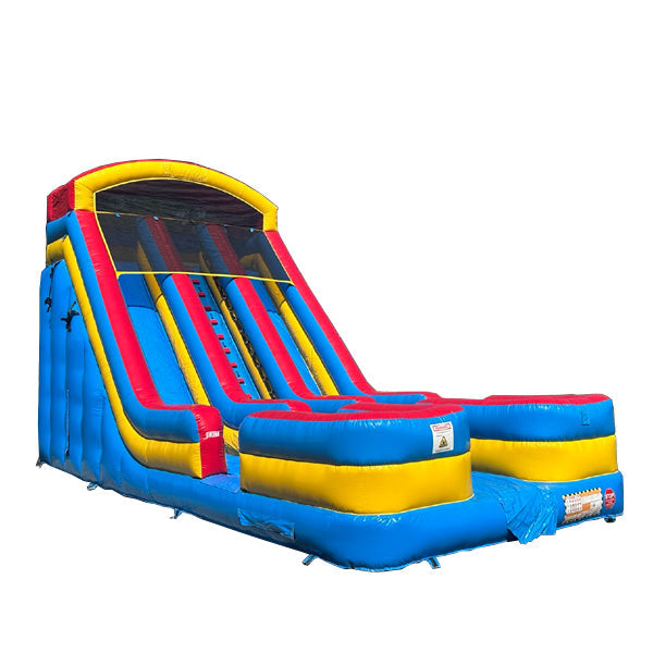 Moonwalk USA 21ft Dual Lane Inflatable Water Slide Wet/Dry Front Right View
