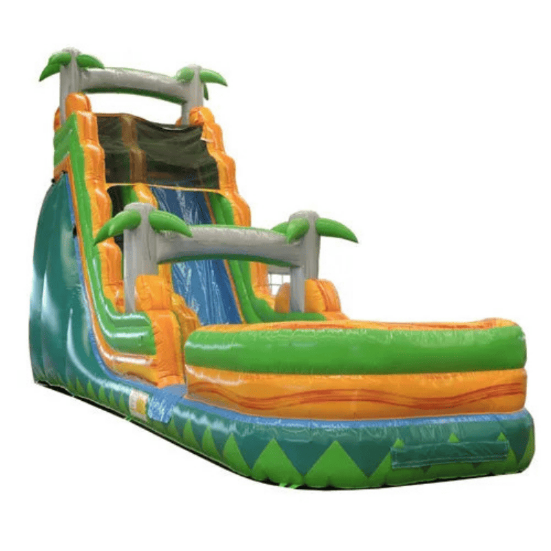Moonwalk USA 21ft Palm Tree Inflatable Water Slide Wet/Dry Front Right View