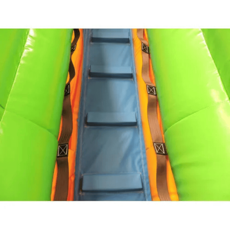 Moonwalk USA 21ft Palm Tree Inflatable Water Slide Wet/Dry Ladder View with Side Holds
