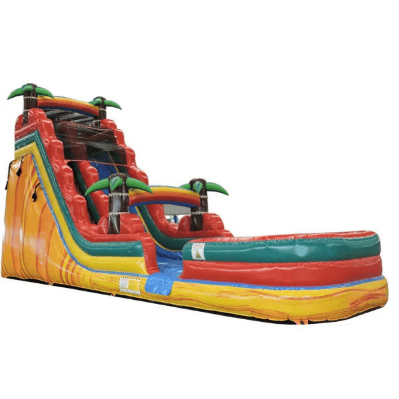 Moonwalk USA 21ft Volcano Super Inflatable Water Slide Wet/Dry Front Right View