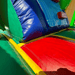 Moonwalk USA 34ft Palm Tree Combo Wet/Dry Bounce House Material Seam Close Up
