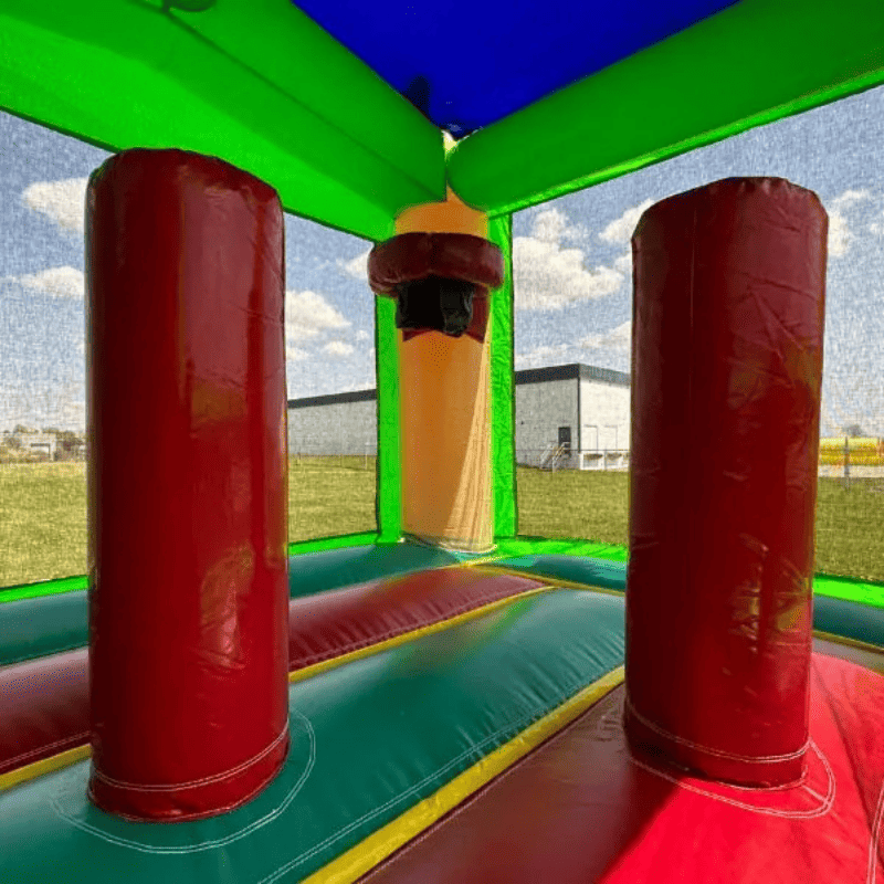 Moonwalk USA 34ft Palm Tree Combo Wet/Dry Bounce House Pop Ups and Basketball Hoop