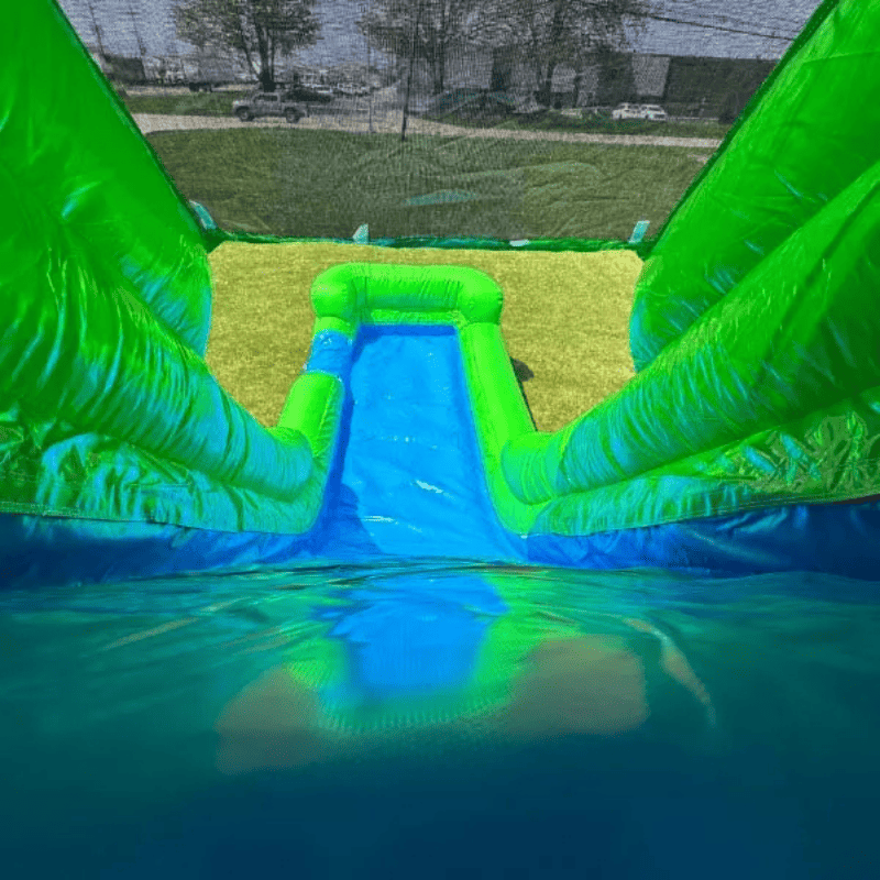 Moonwalk USA 34ft Palm Tree Combo Wet/Dry Bounce House Slide View